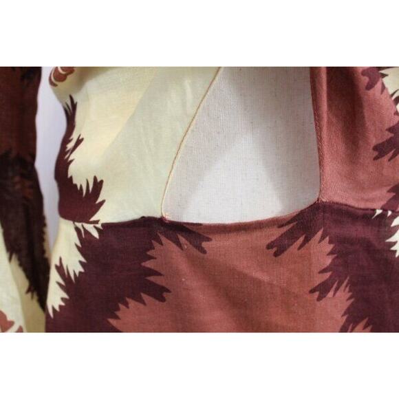 JOHANNA ORTIZ Sz 10 Sacred Soul Midi Dress Linen Midi Tie Front - Picture 11 of 16